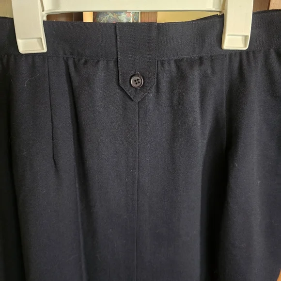 Dior Vintage Navy Blue Wool Pencil Skirt NWT - Picture 5 of 8